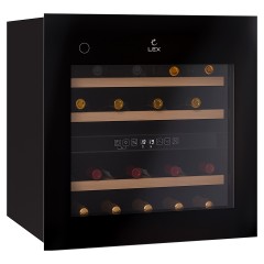 Винный шкаф Lex LWD6036BL dual zone PP черный