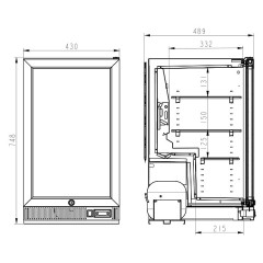 Шкаф холодильный барный ENTECO MASTER СЛУЧЬ