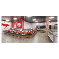 Витрина холодильная Lida Midi-1 U (1200х1220х1250 мм), встроенный агрегат