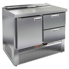 Стол для салатов HICOLD SLE2-12SN (1/6) О с крышкой и задней стенкой