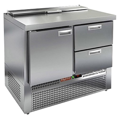 Стол для салатов HICOLD SLE2-12SN (1/6) О с крышкой и задней стенкой