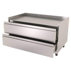 Тумба для встраиваемого гриля КАМИК 347055/304 920*610*890 с 2 выдвижными ящиками