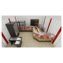 Витрина холодильная Carboma Palm 3 GC95 SM 1,25-1 версия 2.0 (9006-9005, с боковинами)