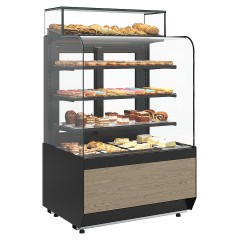 Витрина кондитерская Carboma Radius KR70 VM 1,3-1 Light (Techno 9005)