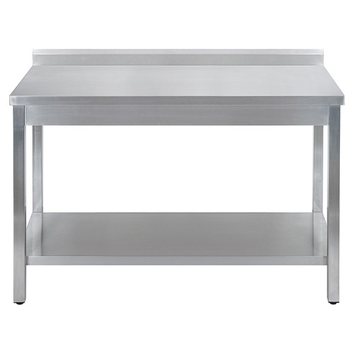 Стол производственный универсальный Luxstahl СПУ-15/4 со сплошной полкой (нерж. сталь)