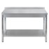 Стол производственный универсальный Luxstahl СПУ-15/4 со сплошной полкой (нерж. сталь)