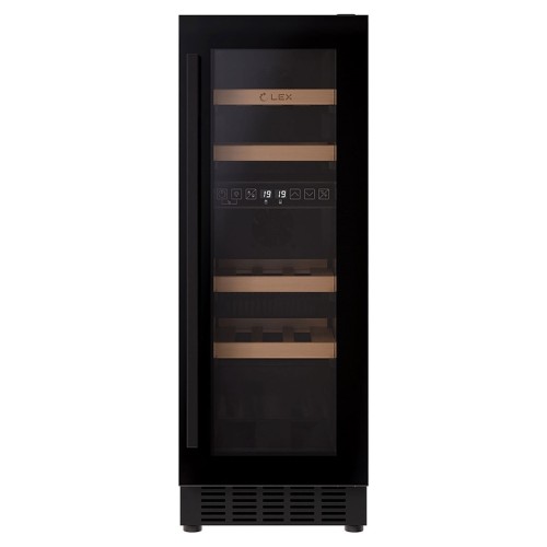 Винный шкаф Lex LWD3017BL dual zone черный