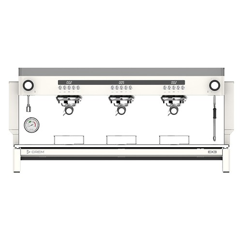 Кофемашина Crem EX3 3GR Display TA белая, высокие группа