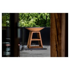 Гриль уличный COEO TRIO 98 h=100 см кортеновская сталь