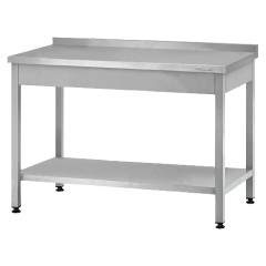 Стол производственный Mecon Profi Ral СПРп 600х700х860 мм, сплошная полка, с бортом