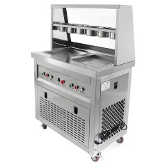 Фризер для жареного мороженого Foodatlas KCB-2F (контейнеры, световой короб, 2 компрессора)