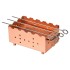 Мангал настольный P.L. Proff Cuisine SG-89136 20,5х12,5х10,5 см с медным покрытием, 3 шампура