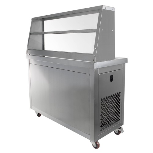 Фризер для жареного мороженого Foodatlas KCB-2F (контейнеры, стол для топпингов)