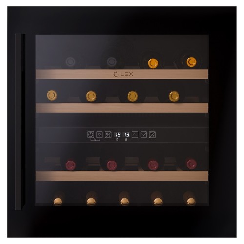Винный шкаф Lex LWD6036BL dual zone черный