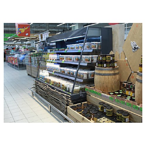 Горка холодильная ENTECO MASTER НЕМИГА П CUBE1 Н 125 ВС-0,53-2,5-1-5Х (встроенный агрегат)