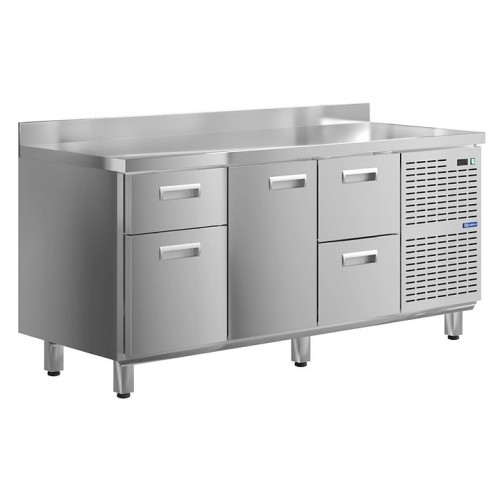 Стол холодильный KAYMAN КСХ-412/70 (1 дверь, 4 ящика)