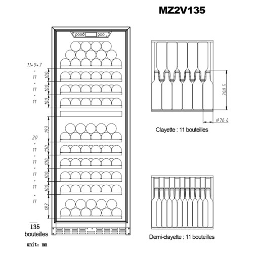Винный шкаф La Sommeliere MZ2V135