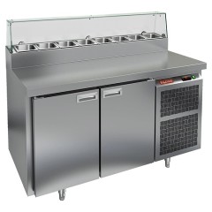 Стол для пиццы HICOLD PZ2-11/GN (1/6H) СО СТЕКЛОМ