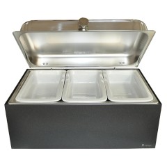 Мармит для сервировки Pintinox Caleido GN1/3-65 с горелками, на подставке, цвет кофе