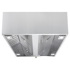 Зонт вытяжной островной Luxstahl ЗКЦ 2000х1200 коробчатый