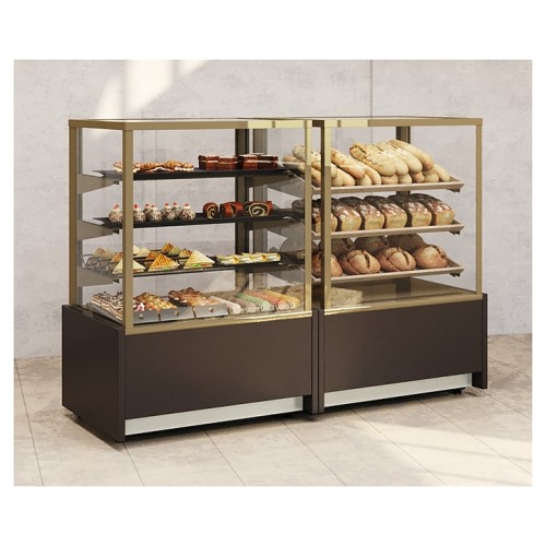 Витрина кондитерская Carboma KC70 VM 1,3-1 Light (0102-0109, шоколад / золото)