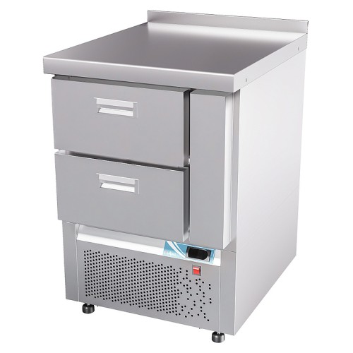Стол холодильный Abat СХС-70Н (2 ящика 1/2, с бортом)