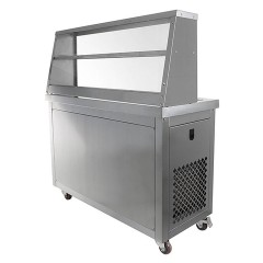 Фризер для жареного мороженого Foodatlas KCB-2F (контейнеры, стол для топпингов, 2 компрессора)