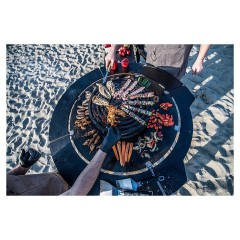 Гриль уличный COEO TRIO 98 h=110 см кортеновская сталь