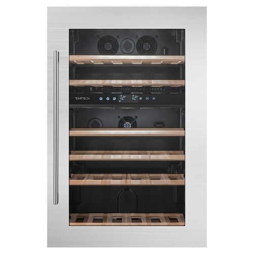 Винный шкаф Temptech Oslo OZ90DX двухзонный серебристый