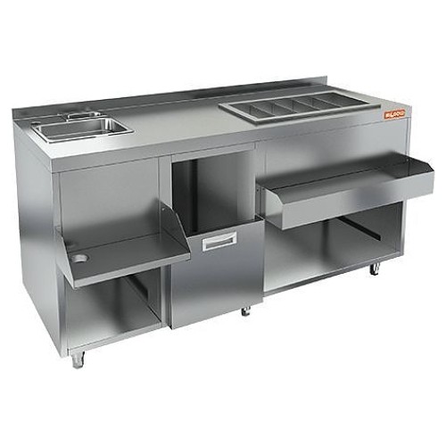 Барная станция HICOLD НБМКС-16/6БПК (с бортом, без ящиков)