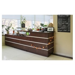 Модуль барной стойки Luxstahl ''Модерн'' угловой 1000х1000 мм