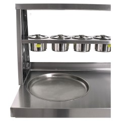 Фризер для жареного мороженого Foodatlas KCB-2Y (контейнеры, световой короб, стол для топпингов)