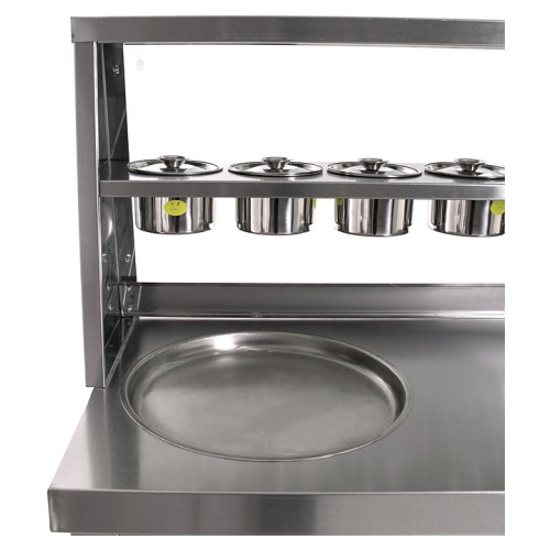 Фризер для жареного мороженого Foodatlas KCB-2Y (контейнеры, световой короб, стол для топпингов)