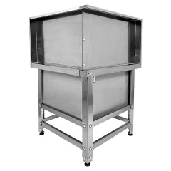 Ванна моповая Mecon Norma Inox ВМСн 700х700х500 (800) мм Г-образная облицовка, ножка угловая, левая