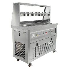 Фризер для жареного мороженого Foodatlas KCB-2Y (контейнеры, световой короб, стол для топпингов)