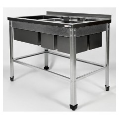 Ванна моечная для яиц Restoinox ВМСЯ-1/5-Б-ЭЦ+ВМС-1/5-Б-ЭЦ (каркас оцинкованный)