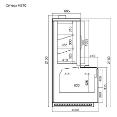 Шкаф-бонета морозильный Dazzl Omega H210 375