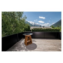 Гриль уличный COEO TRIO 98 h=110 см кортеновская сталь