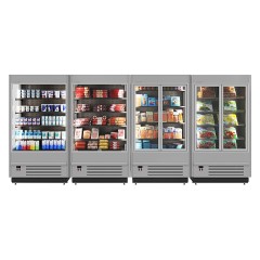 Горка холодильная Carboma FC20-07 VM 1,9-1 Light 9006-9005 (фронт X0, распашные двери)