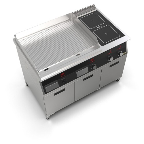 Плита индукционная комбинированная SMART INDUCTION K76-3RRKB (с грилем)