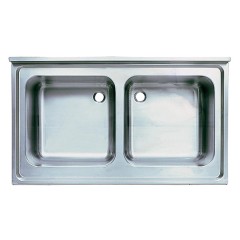 Столешница с двумя цельнотянутыми раковинами OZTI 0754.126E0.27