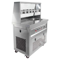 Фризер для жареного мороженого Foodatlas KCB-1Y (контейнеры, стол для топпингов, система контроля температуры)
