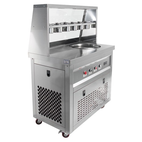 Фризер для жареного мороженого Foodatlas KCB-1Y (контейнеры, стол для топпингов, система контроля температуры)