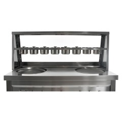 Фризер для жареного мороженого Foodatlas KCB-2Y (контейнеры, стол для топпингов)