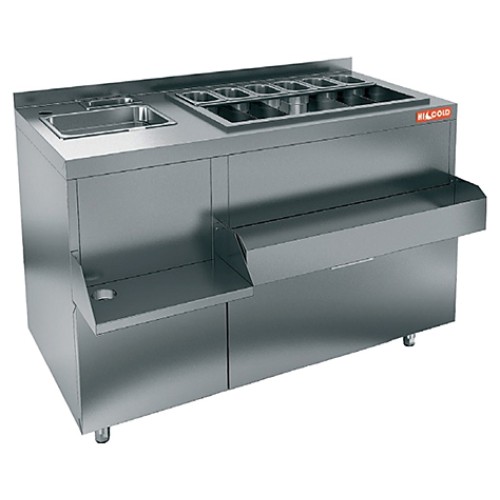 Барная станция HICOLD НБМКС-12/6БПК (с бортом, без ящика)