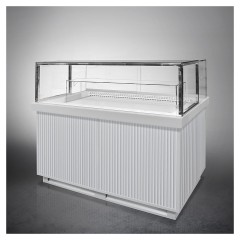 Напольная горизонтальная кондитерская витрина Finist Maria Mw-20-9 с выкладкой из дерева (лак)