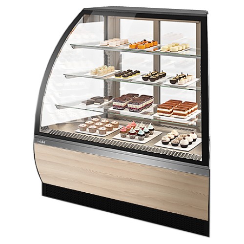 Витрина кондитерская угловая Chilz VETE LUX AN серый, ясень наварра