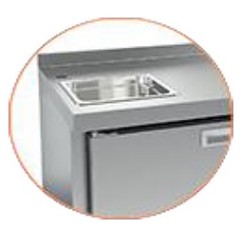 Стол холодильный HICOLD GN 1122/TN 1G с мойкой