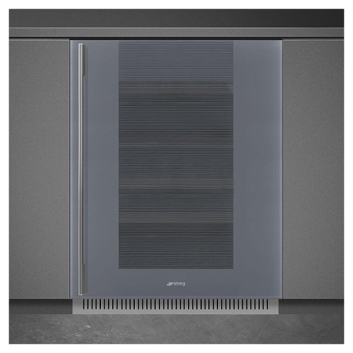 Винный шкаф SMEG CVI138RS3 (петли справа) серебристое стекло