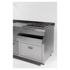 Барная станция Restoinox БСЗ1-15/7-05 с ящиками и вертушкой